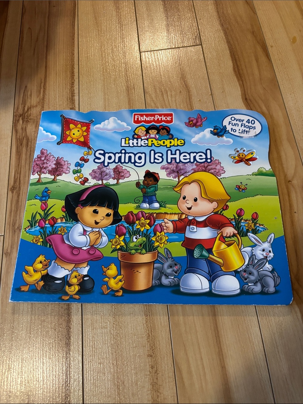 Fisher-Price Little People Spring Is Here! Kids Board Book with Flaps